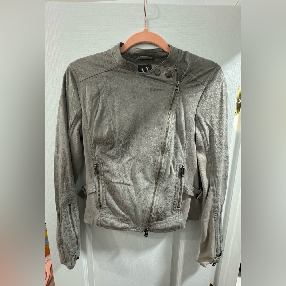 Armani Exchange Biker Jacket | GREY | AX | SMALL